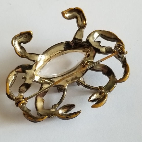 Relisted - Vintage crab brooch jelly belly unsigned Hattie Carnegie - Picture 13 of 13